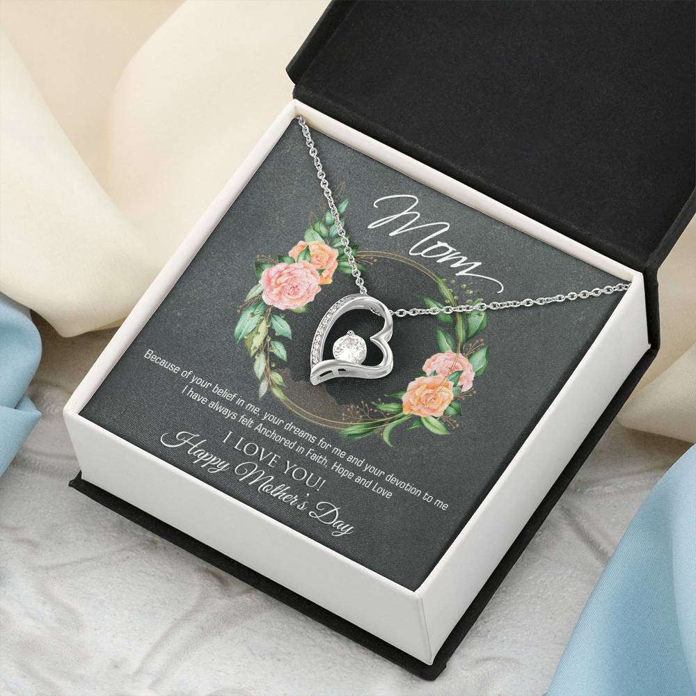 To My Mom Mother Necklace Gift For Mother Xmas Christmas Customize Gift To My Mom 2 1 Forever Love Necklace