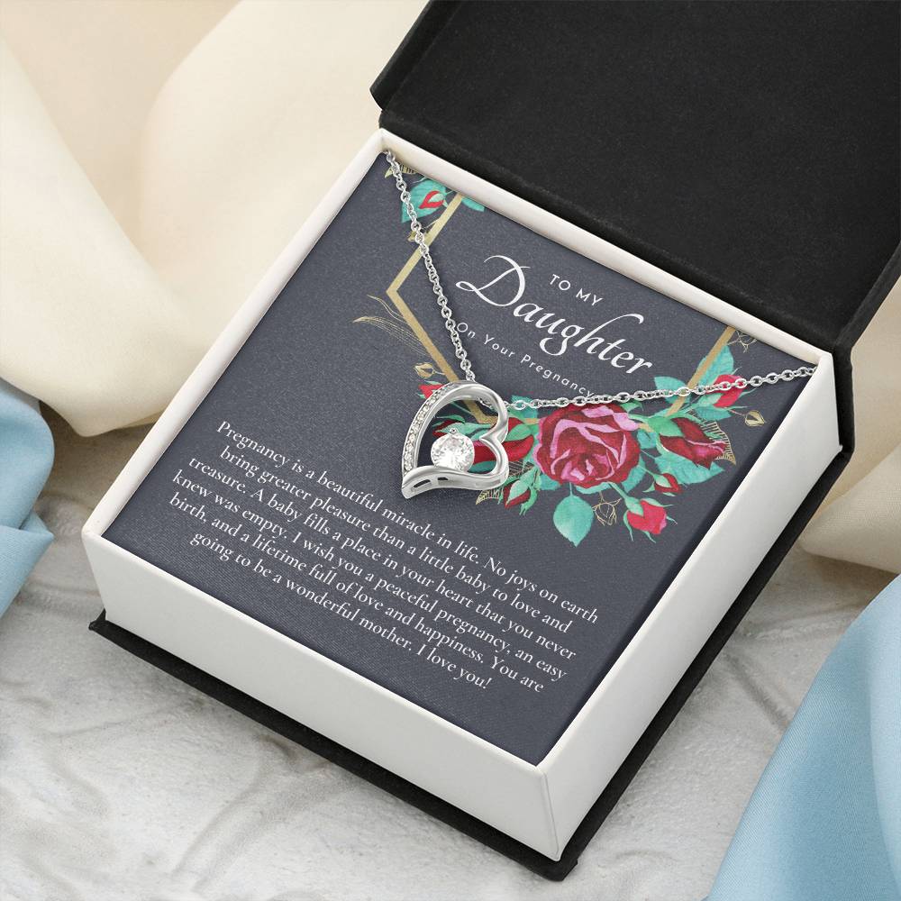 Gift From Mom Gift Pregnant Daughter Gift For Daughter Having Her First Baby Congratulations Pregnancy Gift Daughter Baby Shower Forever Love Necklace