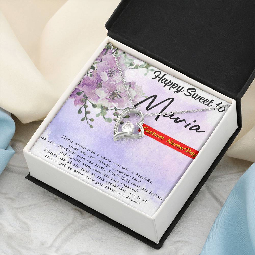 Customize Birthday Necklace Birthday Necklace For Girlfriend Birthday Necklace Pendant Customize Sweet 16 Necklace 16th Forever Love Necklace