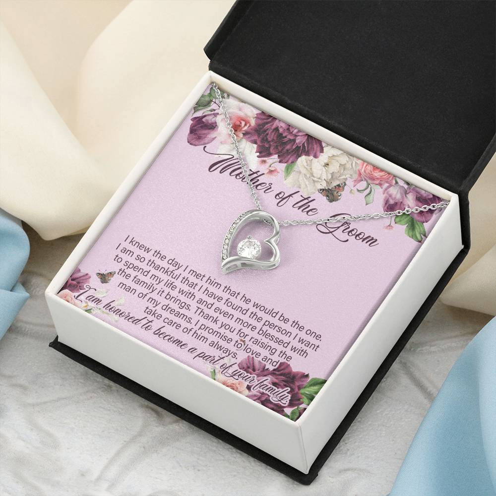 Mother Of The Groom Gift From Bride Mother Of The Groom Forever Love Necklace Customize Gift For Mother Of The Groom Mom Wedding Gift Forever Love Necklace