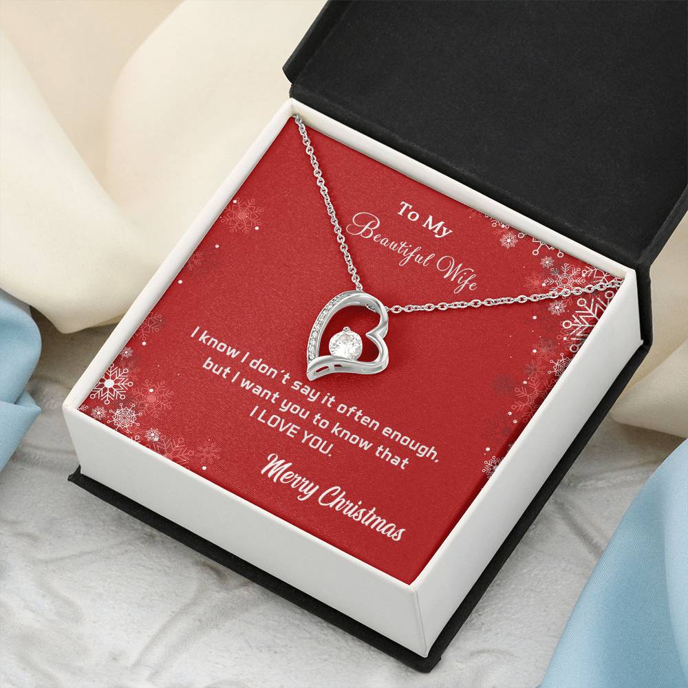 To My Beautiful Wife I Love You Heart Necklace 1 Forever Love Necklace