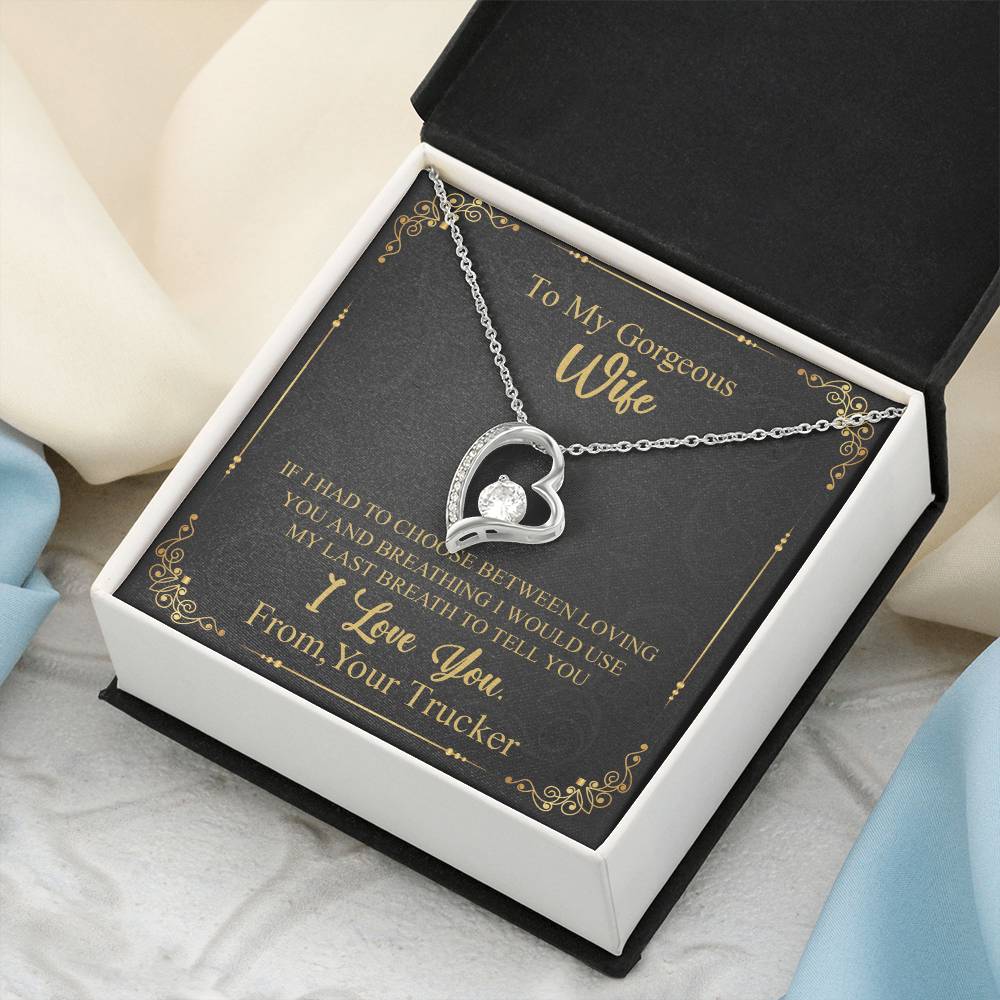 To Wife - From Trucker - I Love You Forever Necklace Forever Love Necklace