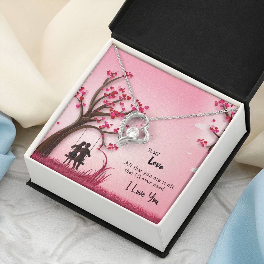 Special Gift For Your Love - 925 Sterling Silver Pendant Forever Love Necklace