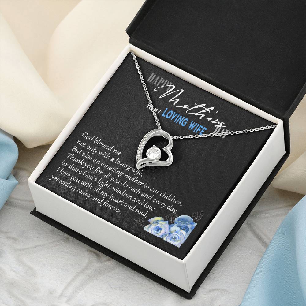 Happy Mothers Day Gift For Wife Mothers Day Necklace Mothers Day Gift From Husband Wife Gift For Mothers Day Husband To Wife Mothers Forever Love Necklace