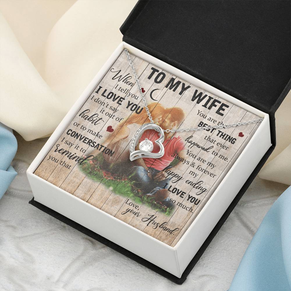 To My Wife Love Necklace Forever Love Necklace