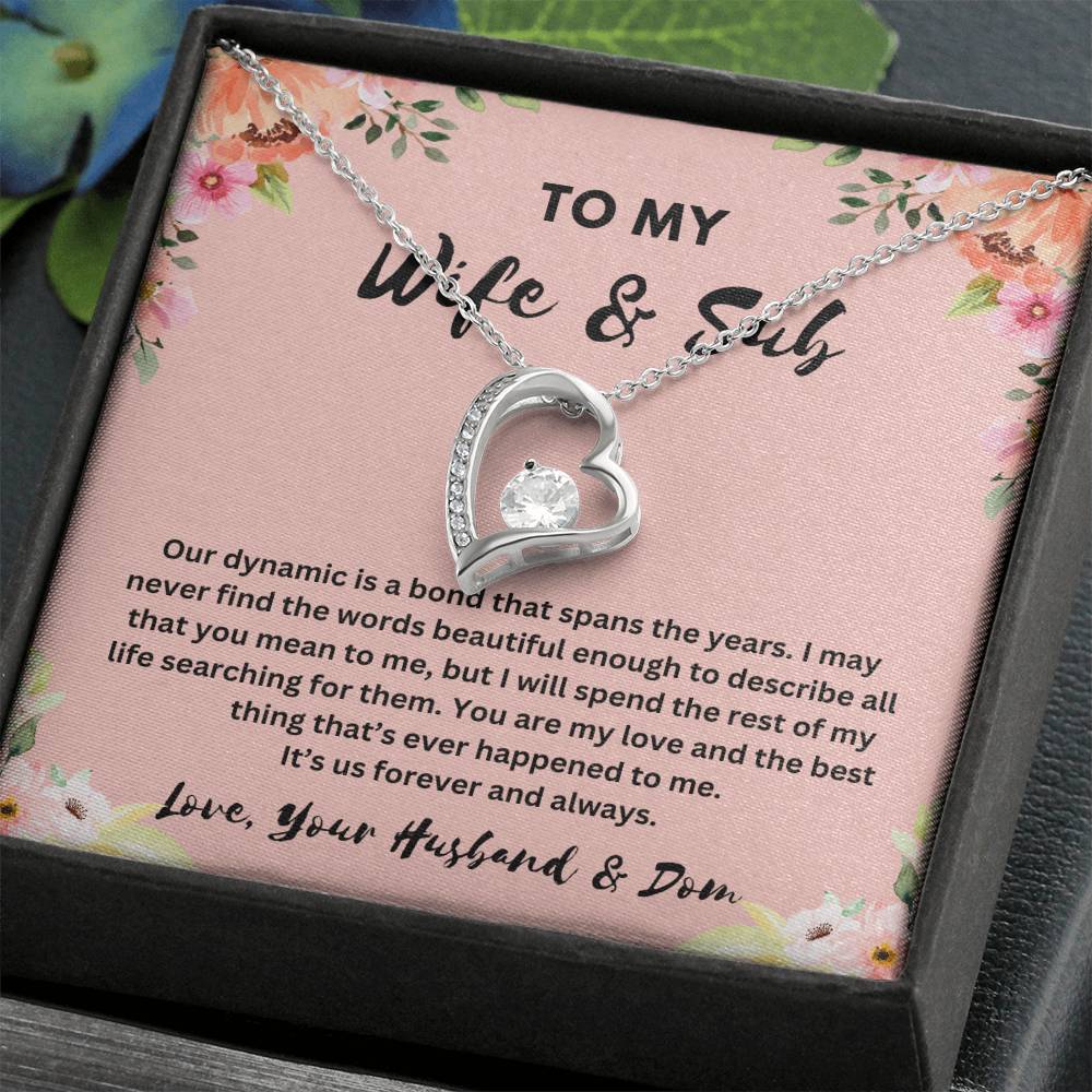 Customizable Bdsm Necklace, Wife & Submissive Necklace, Gift For Submissive, Bdsm Gift, Gift From Dom, Anniversary, Christmas, Discreet Forever Love Necklace