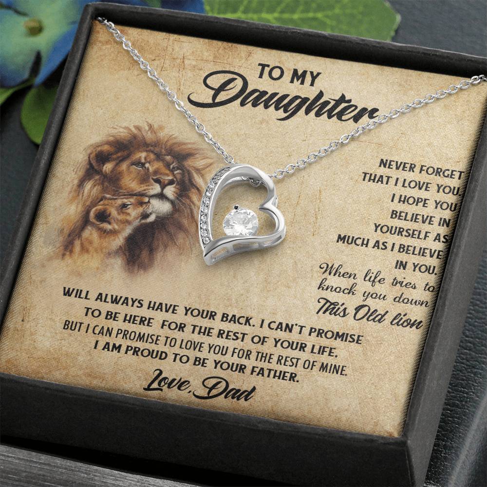 To My Daughter Necklace Father Daughter Necklace Father To Daughter Christmas Gift From Dad Bonus Daughter Necklace Gifts From Dad Forever Love Necklace