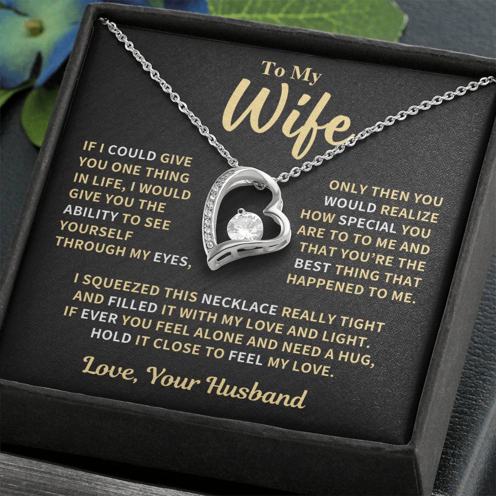 Wife Gift, Love And Light Forever Love Necklace Forever Love Necklace