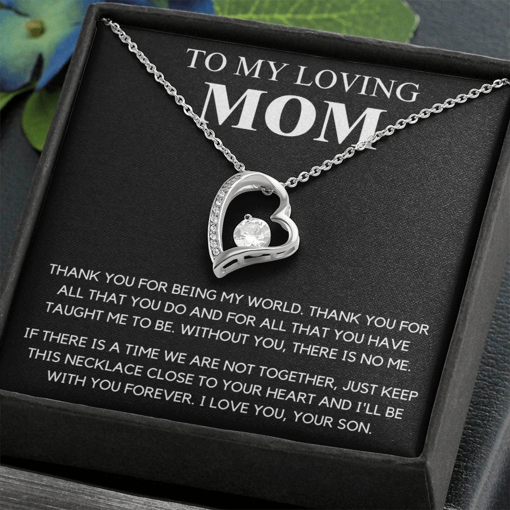 To My Mom Thank You Forever Love Forever Love Necklace