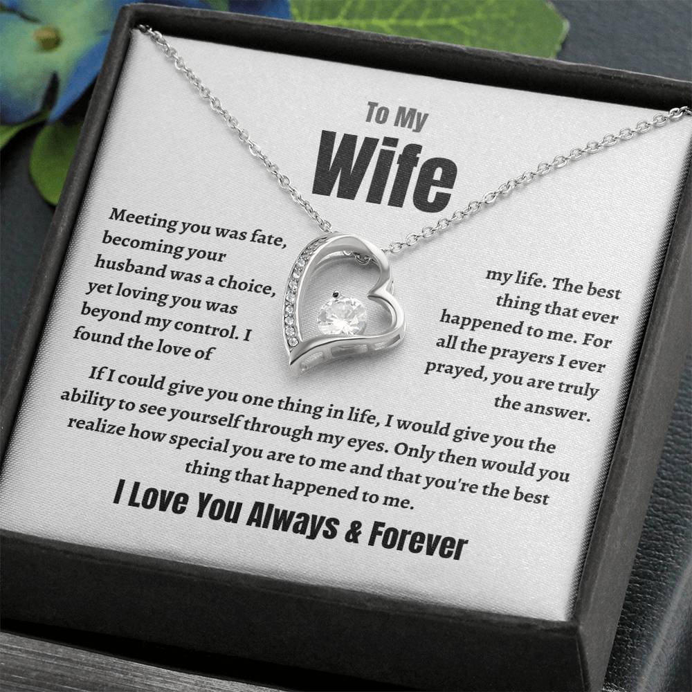 Wife Forever Love Necklace Meeting You Was Fate Perfect Gift For Her! Forever Love Necklace