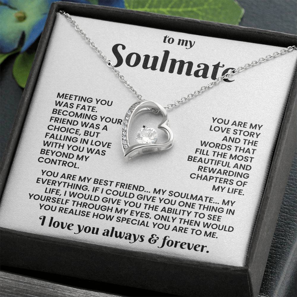 To My Soulmate You Are My Heart'S Home Forever Love Necklace