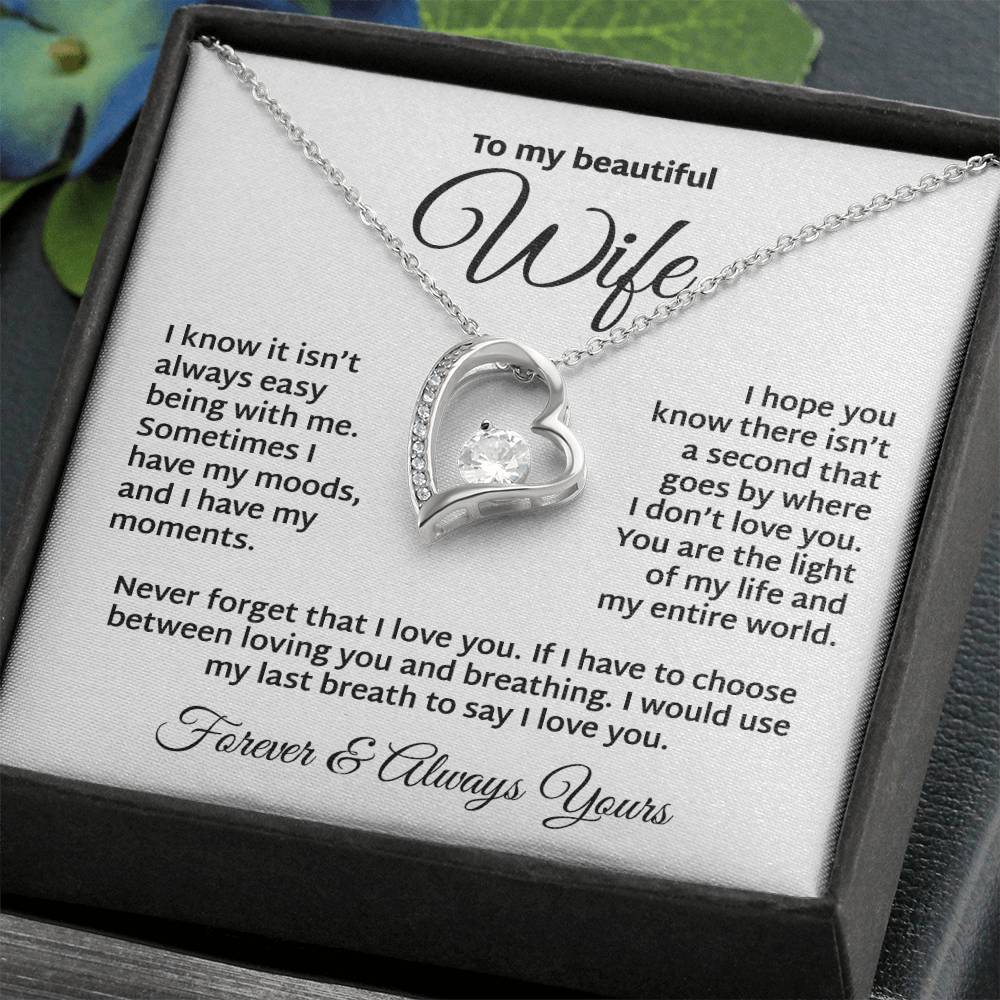 The Light Of My Life To My Wife Necklace Forever Love Necklace