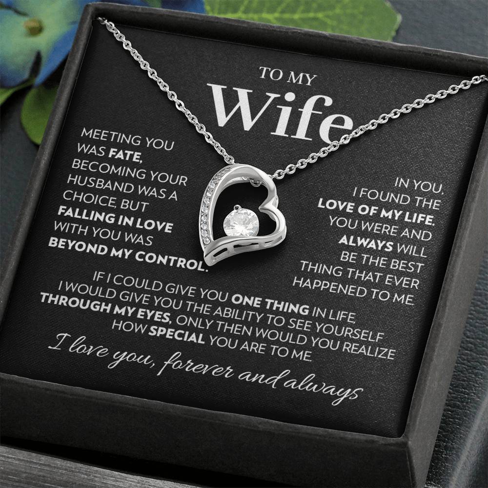 Gift For Wife - Love Of My Life - White Forever Love Necklace Forever Love Necklace