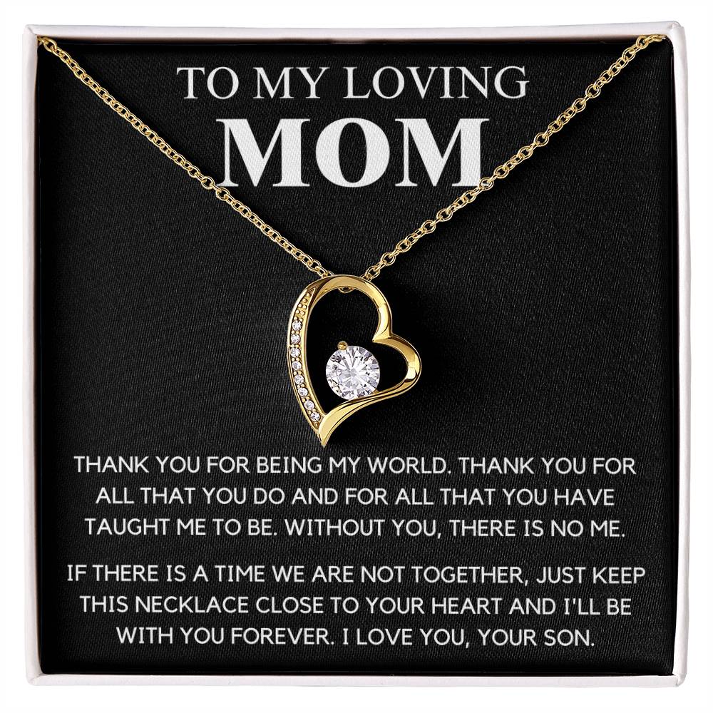 To My Mom Thank You Forever Love Forever Love Necklace
