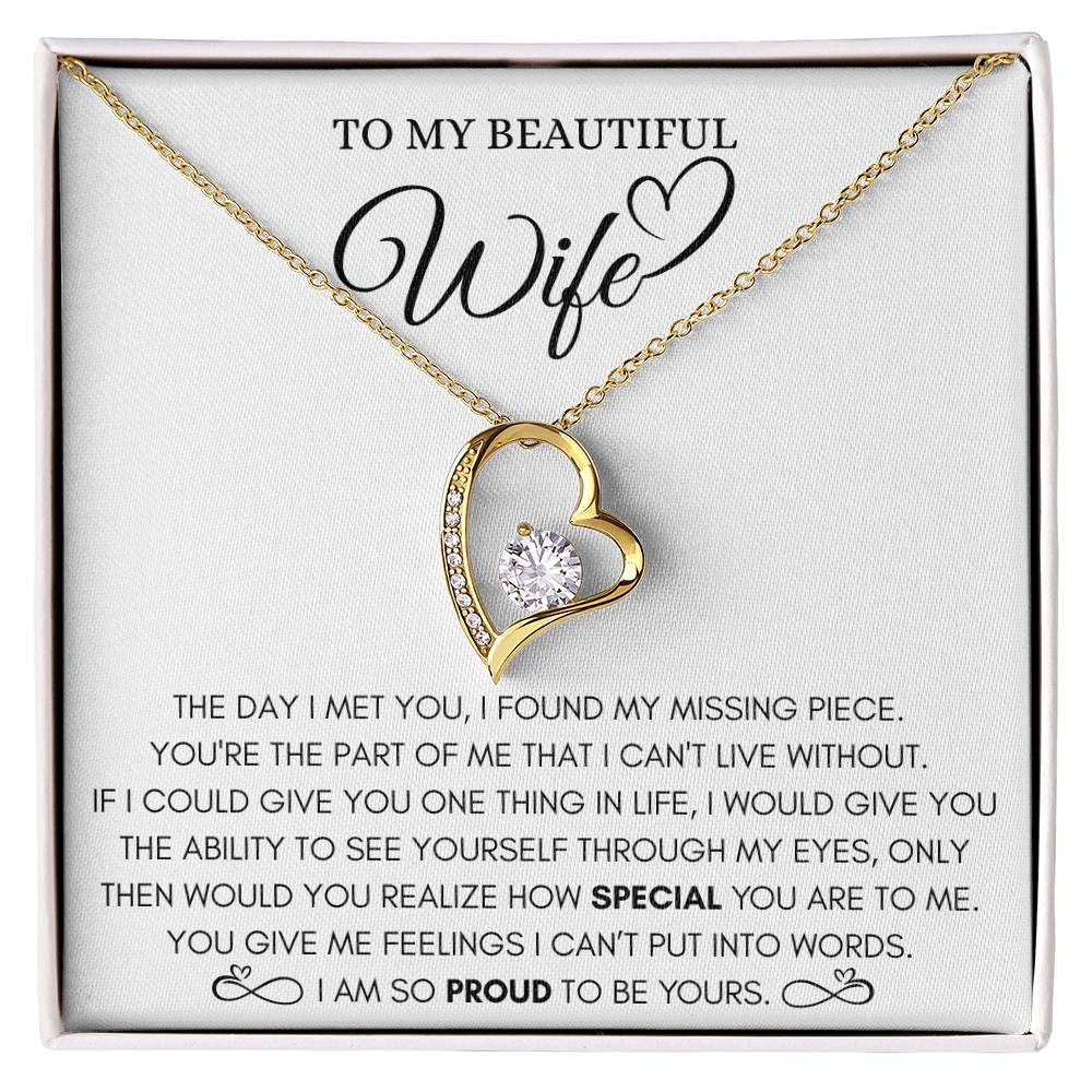 Wife - I Am So Proud To Be Yours. Forever Love & Earrings Set Forever Love Necklace