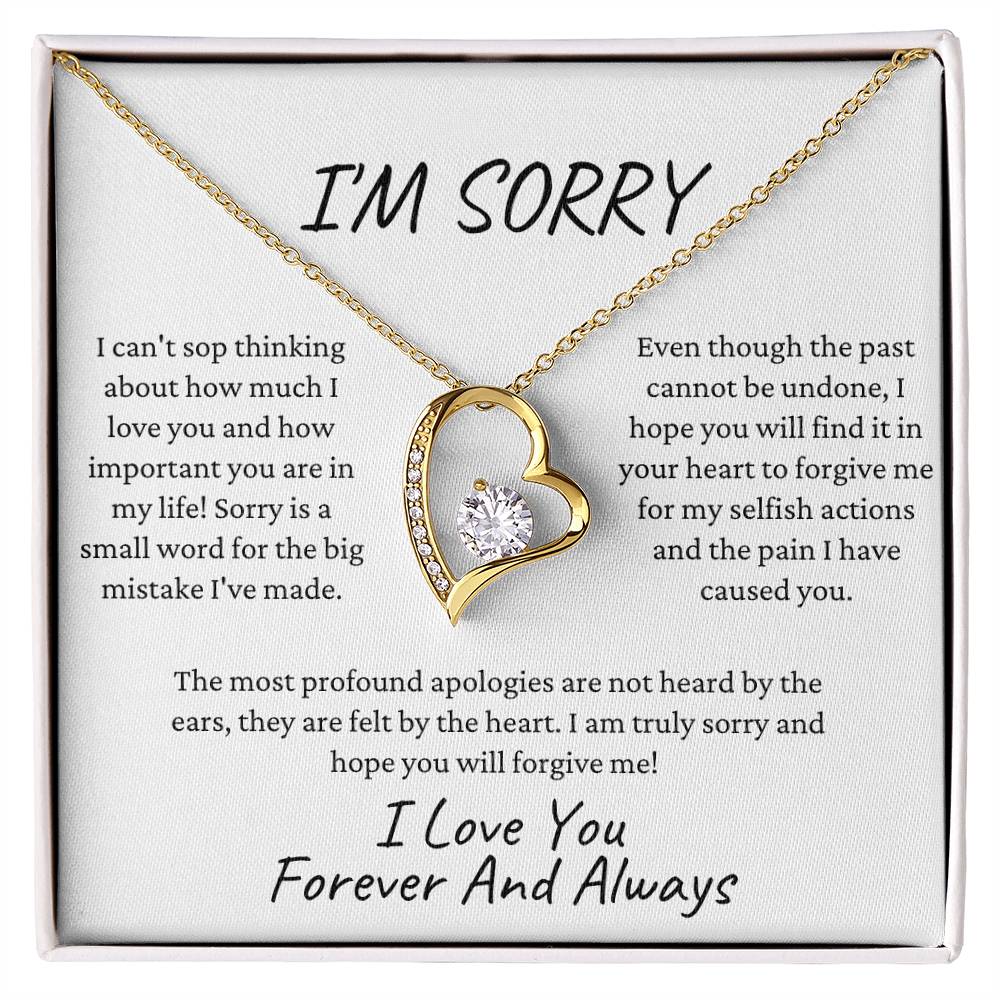 I'M Sorry Forever Love Necklace Forever Love Necklace