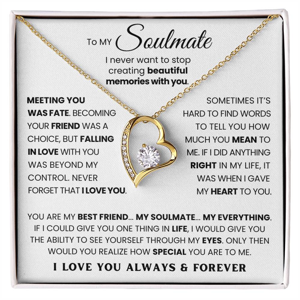 To My Soulmate - You Are My Best Friend My Soulmate My Everything - Forever Love Necklace