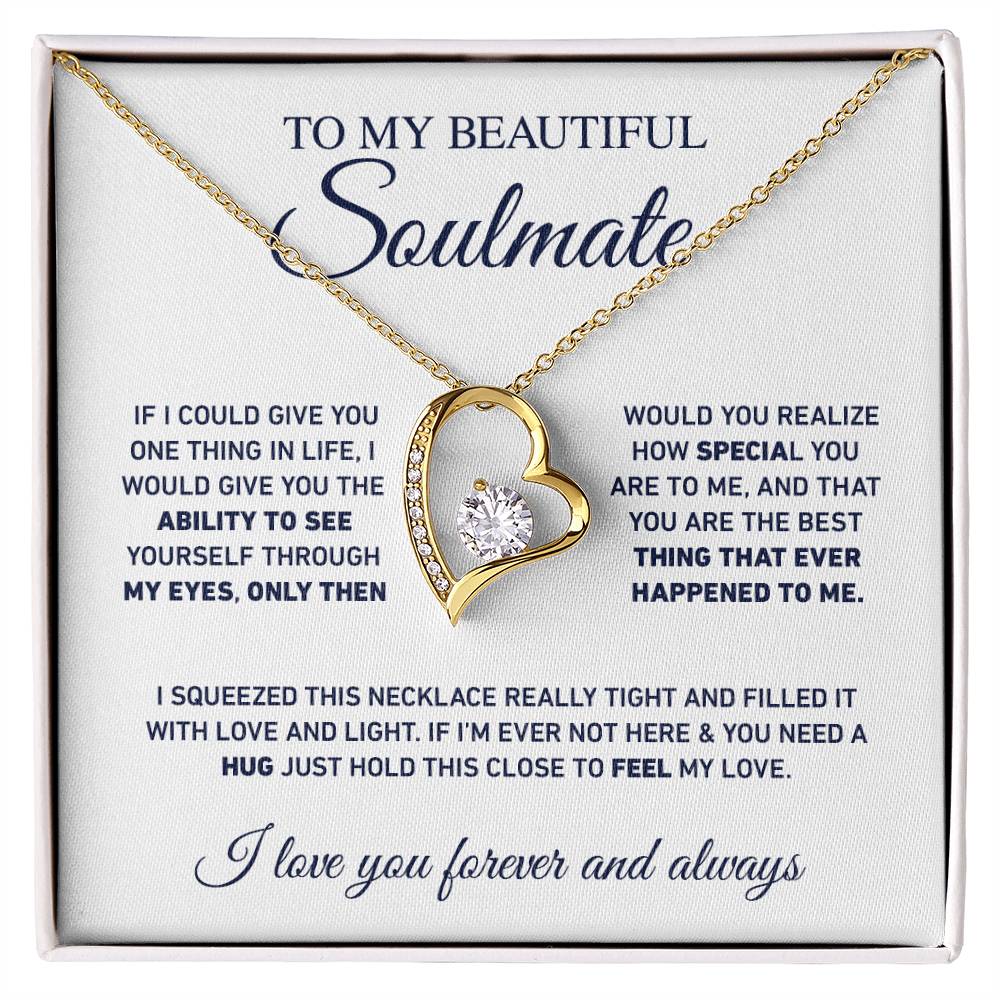 To My Beautiful Soulmate Necklace Forever Love Necklace