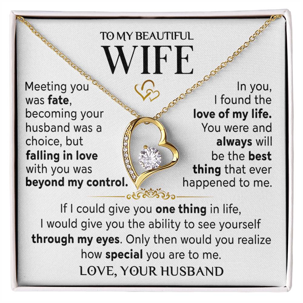 Husband To Wife Meeting You Was Fate Necklace Forever Love Necklace