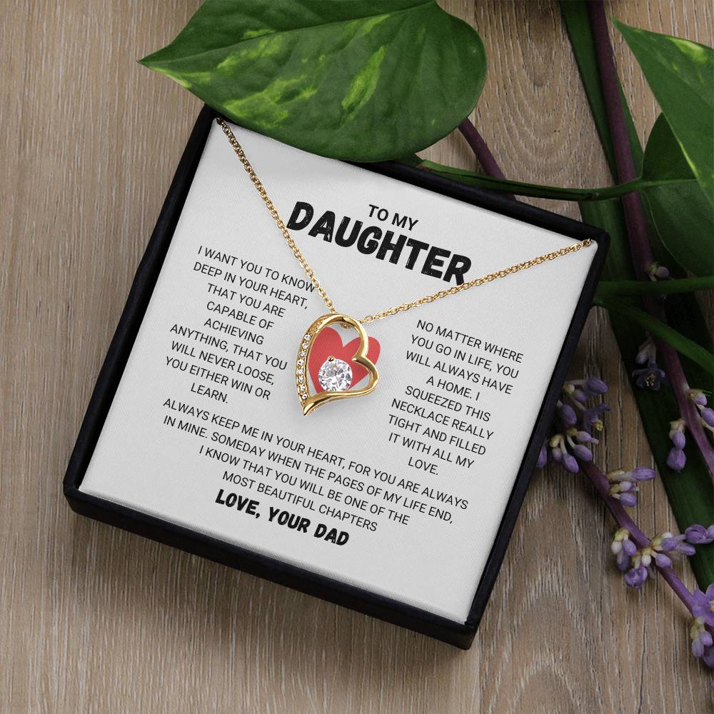 To My Daughter - Forever Love Necklace Forever Love Necklace