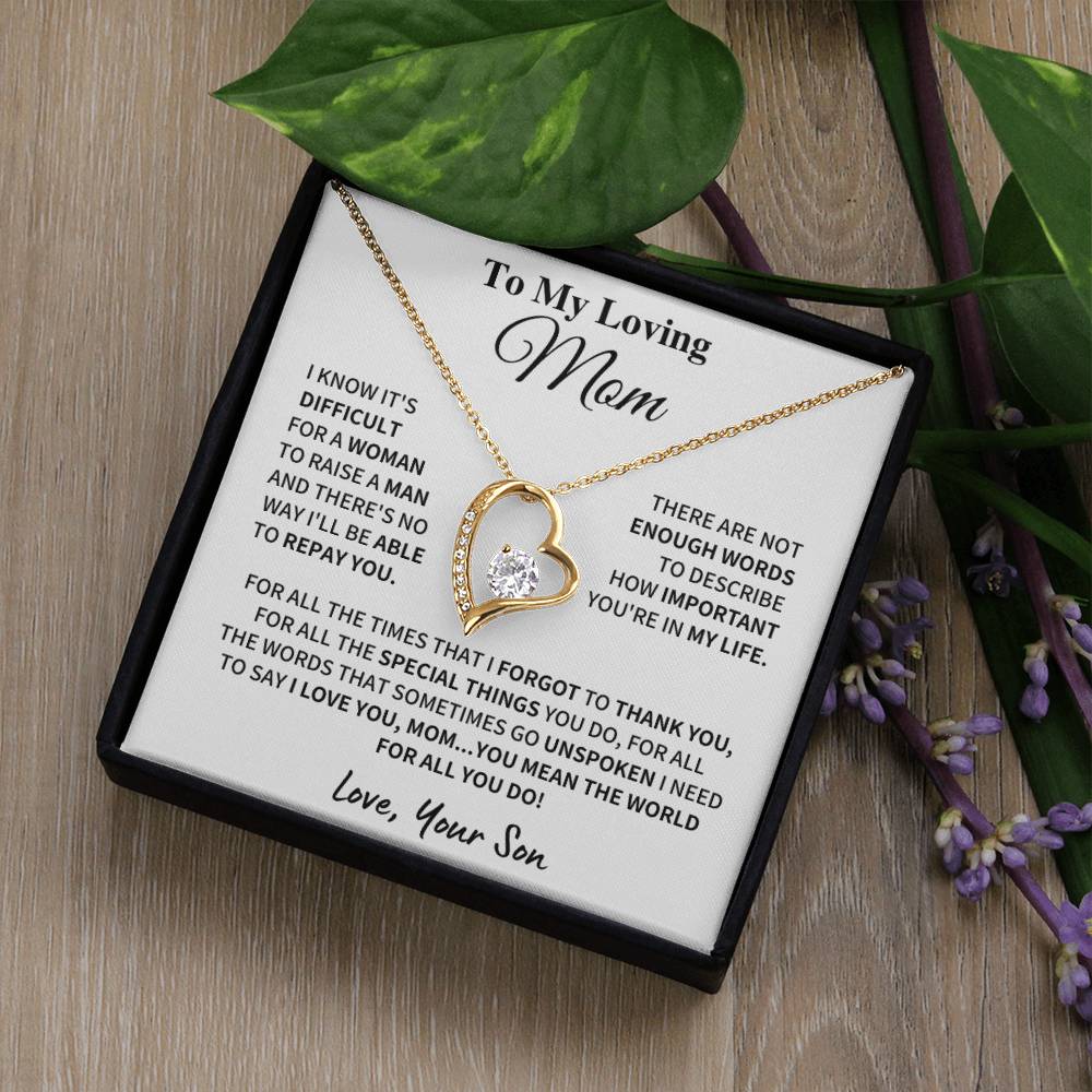 Loving Mom Gift Forever Love Necklace