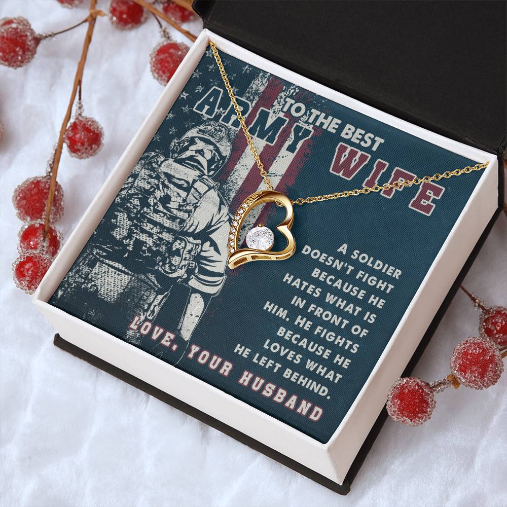 Forever Love Necklace - To The Best Army Wife Forever Love Necklace