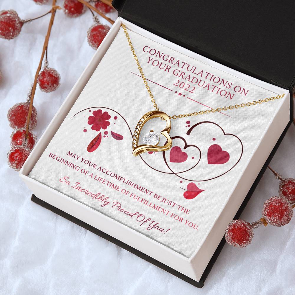 Class Of 2022 Gift Necklace For Daughter Graduation Necklace For Granddaughter Graduation Gifts For Her Forever Love Necklace