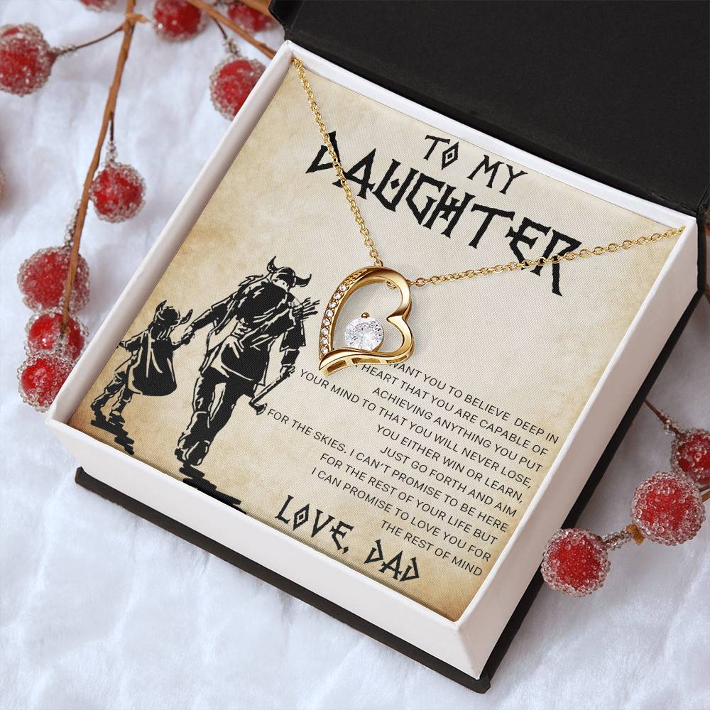 To My Daughter Gift For Daughter From Dad Daughter Necklace Viking Style Necklace To My Daughter Necklace Gift Necklace Daughters Name Forever Love Necklace