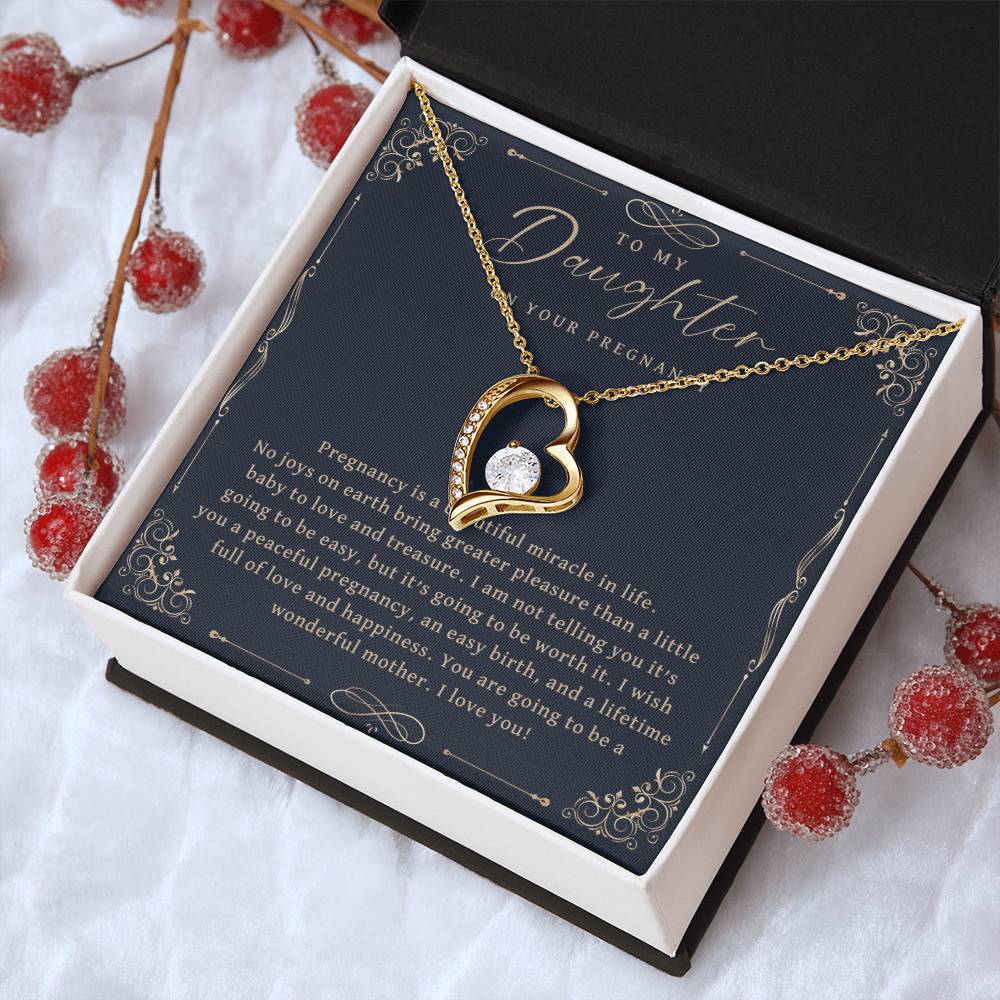 Gift From Mom New Mom Mom To Be Gift Expecting Mom Gift Pregnancy Gift For Daughter Baby Shower Gift Mothers Day Forever Love Necklace