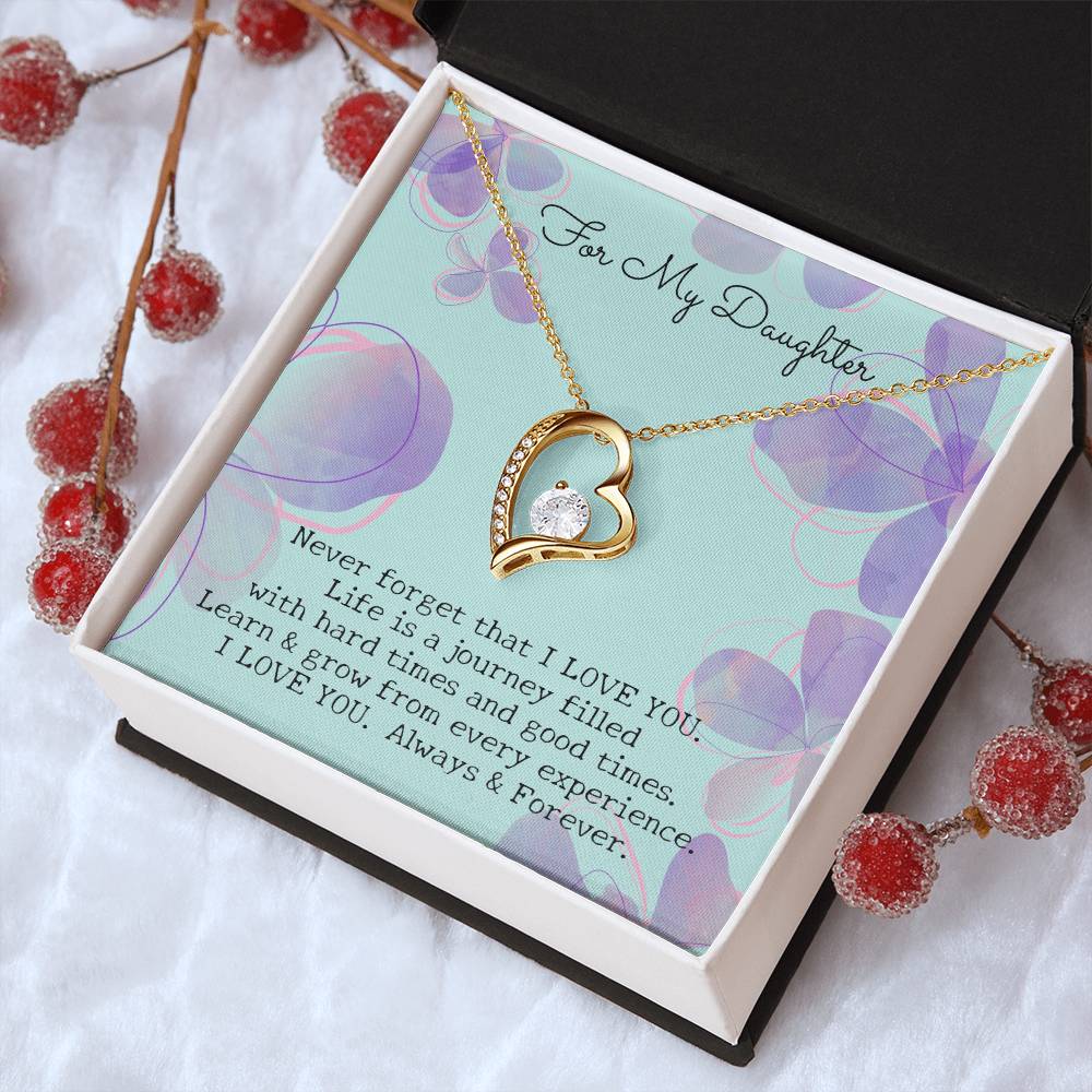 Gift For My Daughter Necklace Never Forget That I Love You Gift For Daughter Birthday Gift Wedding Necklace Graduation Gift Grown Up Daughter Forever Love Necklace