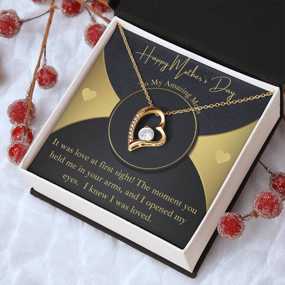 Happy Mother's Day With Message Card 1 Forever Love Necklace