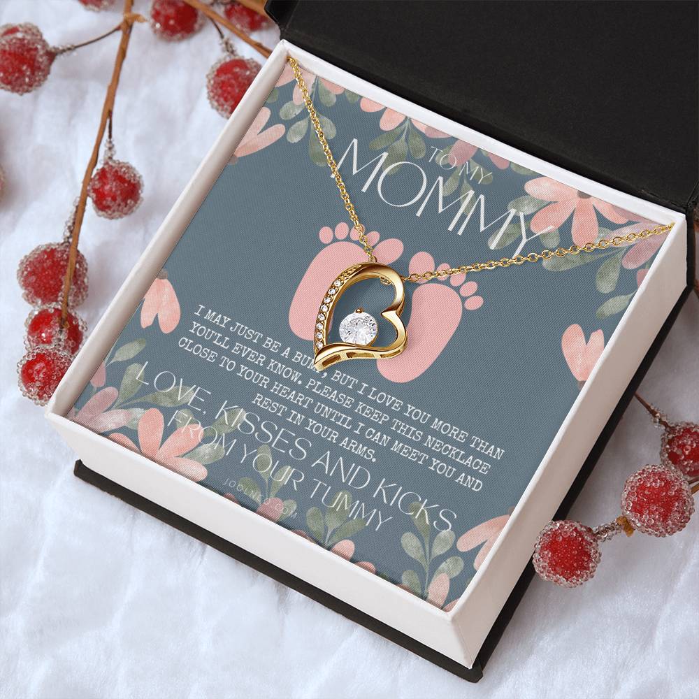 Baby Shower Gift New Mommy Necklace Pregnant Wife Gift To My Mommy I May Just Be A Bump But I Love You More Than You Ever Know Forever Love Necklace
