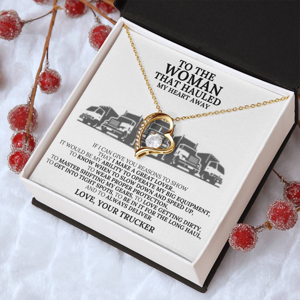 Trucker Reason That He Makes A Great Lover Necklace Gift 1 Forever Love Necklace