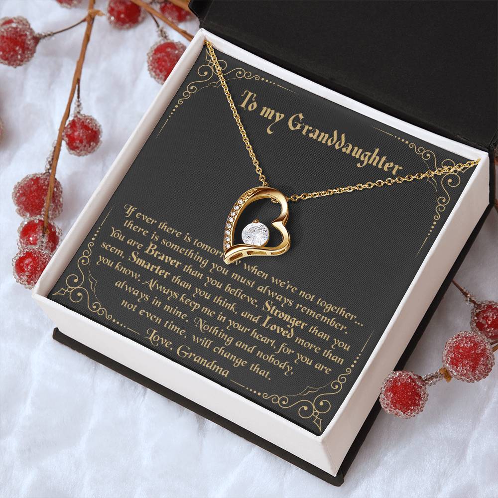 Love To My Granddaughter Gift From Grandmother Grandma And Granddaughter Necklace Granddaughter Christmas Gift Granddaughter Forever Love Necklace