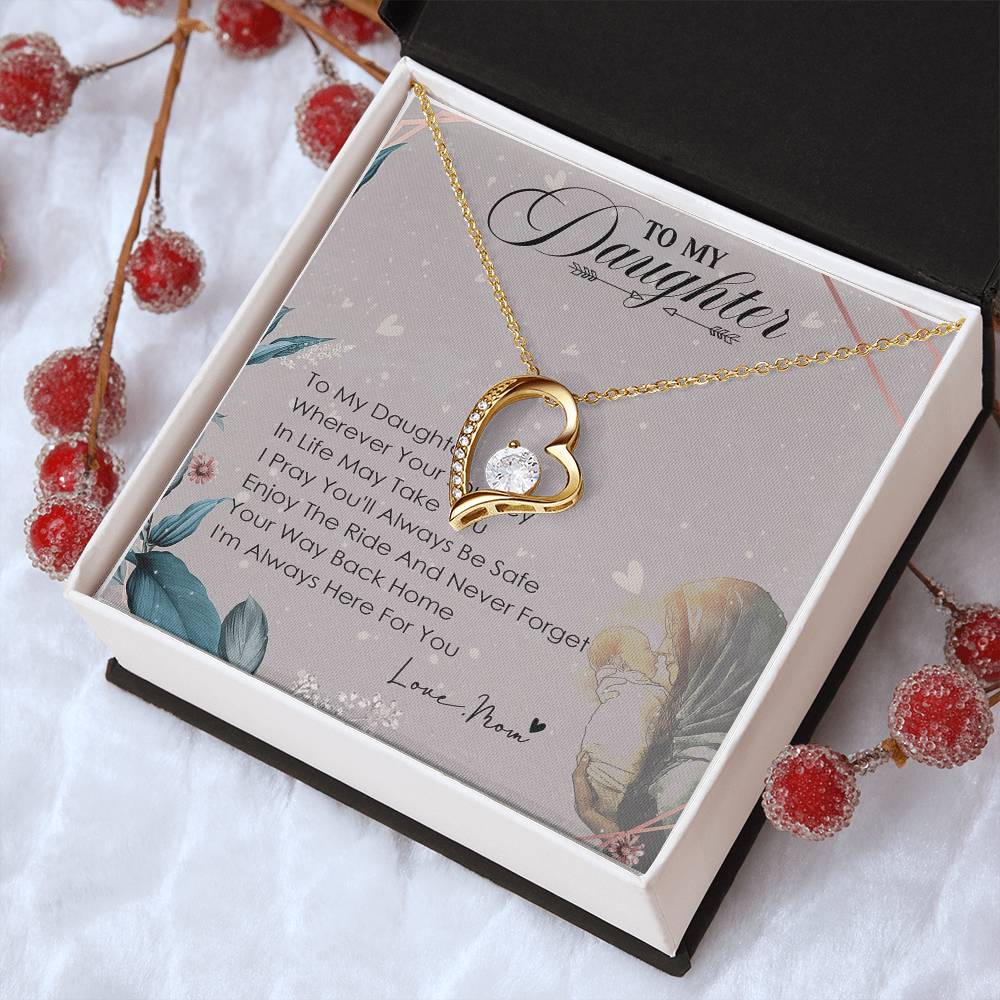 To My Daughter I'll Always Be With You.. Dad Birthday Gift To Daughter From Dad Daughter Necklace Forever Love Necklace