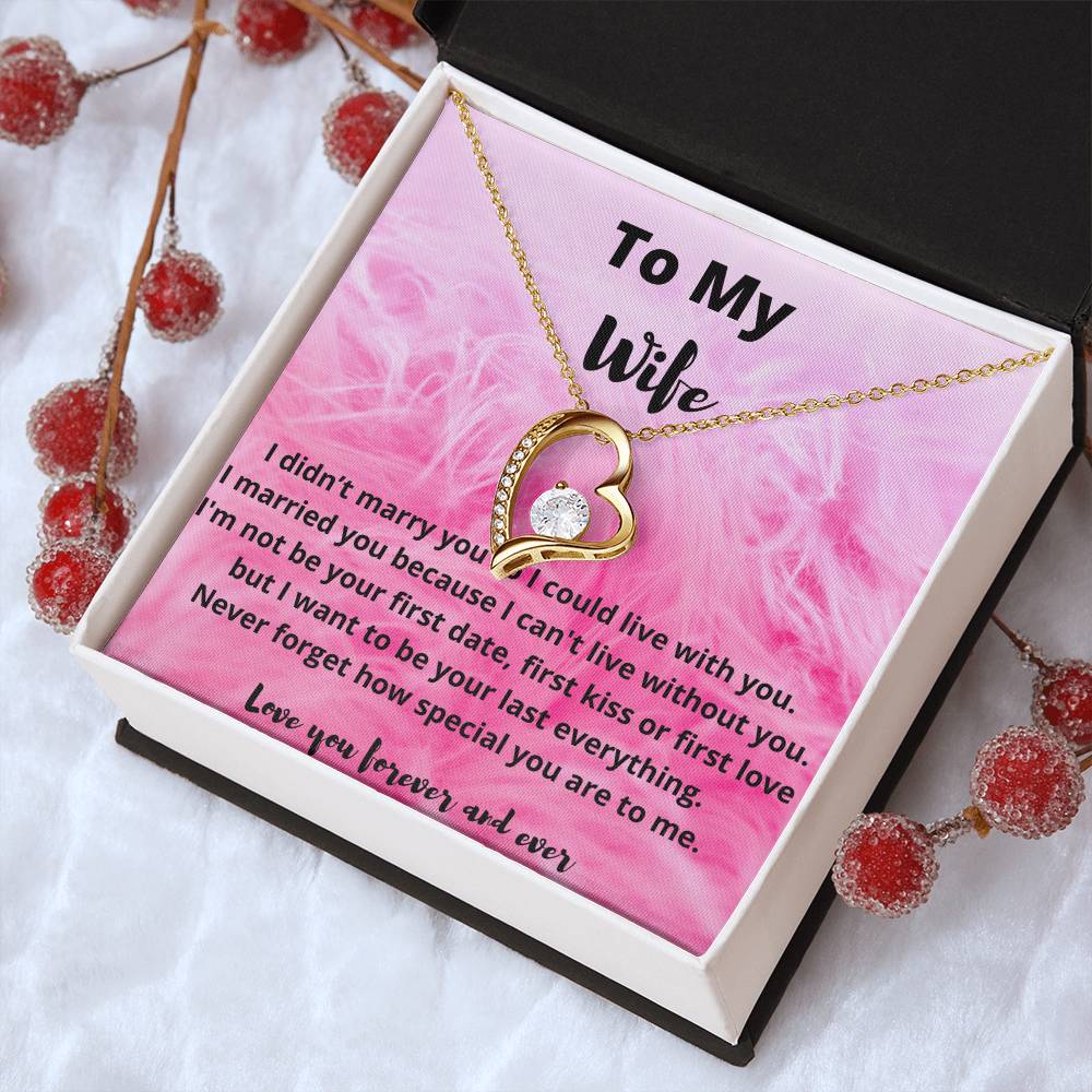 To My Wife Necklace Gift For Wife Love Necklace Romantic Gift Present For Wife Best Wife Wife Necklace Anniversary Gift For Wife Forever Love Necklace