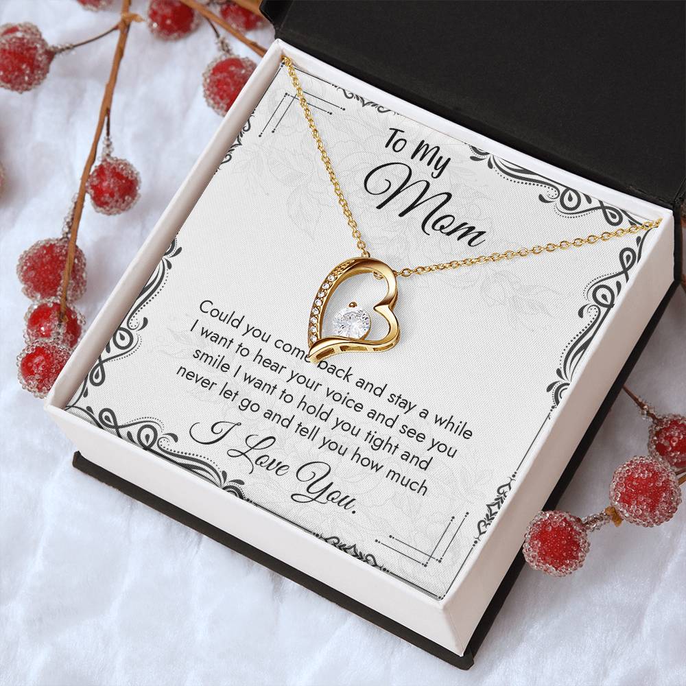 To My Mom Necklace Gift For Mom Mother Necklace Gift From Child To Mom Customize Initial Necklace Gift Forever Love Necklace