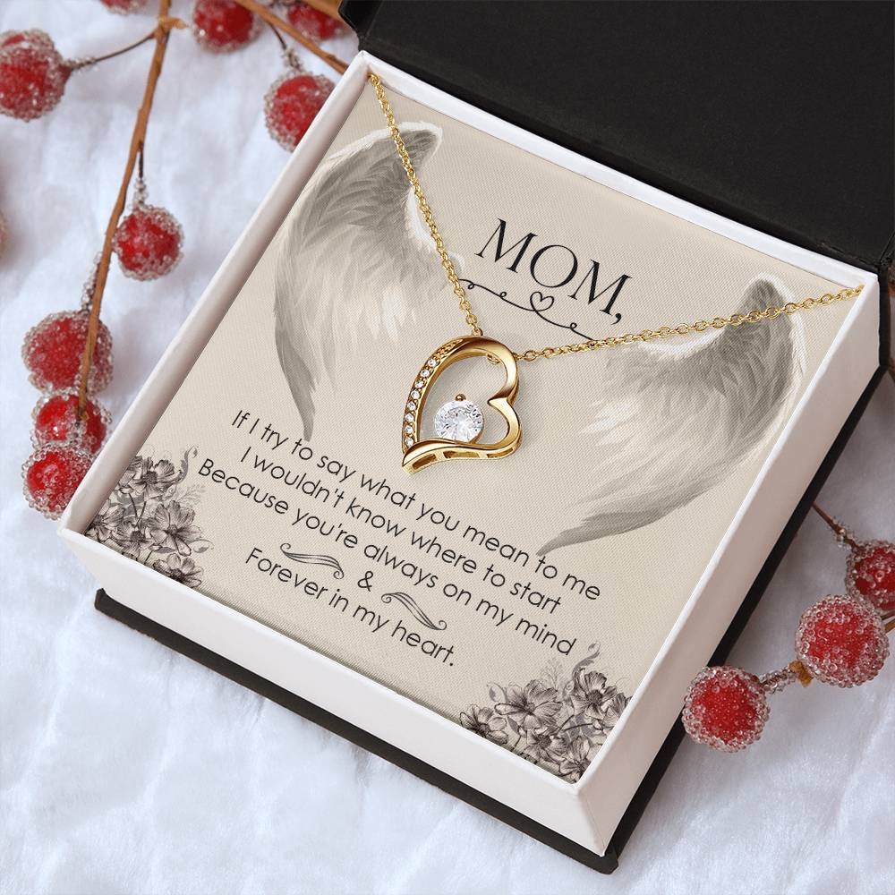 Mom Forever In My Heart Forever Love Necklace