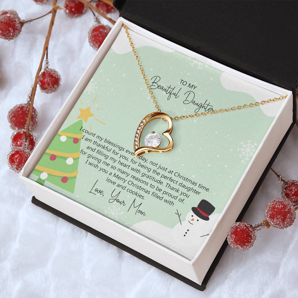 Daughters Gift From Mom Special Christmas Message Card Custom Gift From Mom Ss120 1 Forever Love Necklace