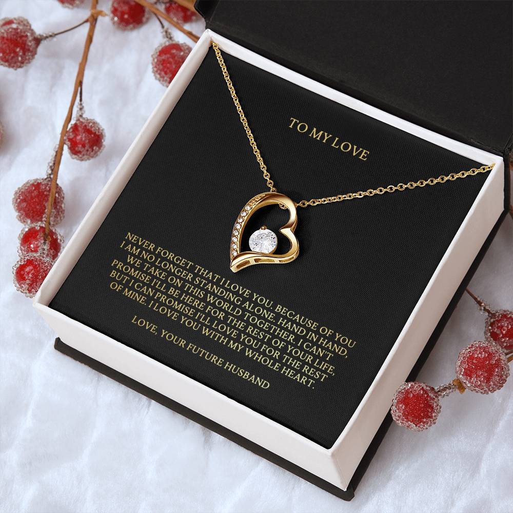 To My Love Heart Necklace..never Forget Forever Love Necklace
