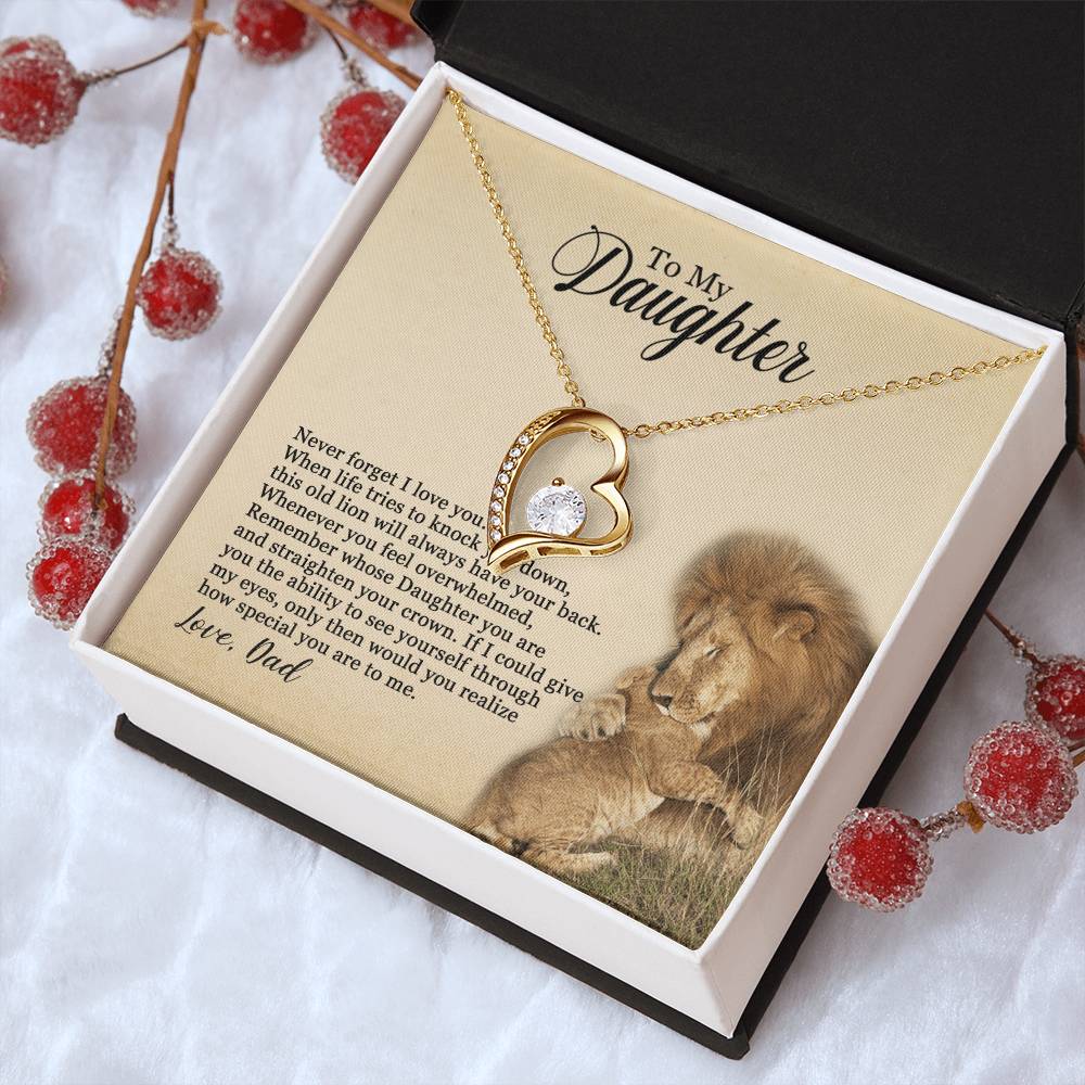 To My Dad Never Forget That I Love You Father's Day Father Daughter Necklace Father To Daughter Birthday Gift Gifts Forever Love Necklace