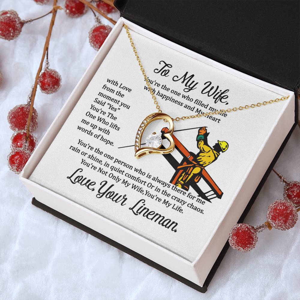 Lineman's Wife Forever Love Necklace