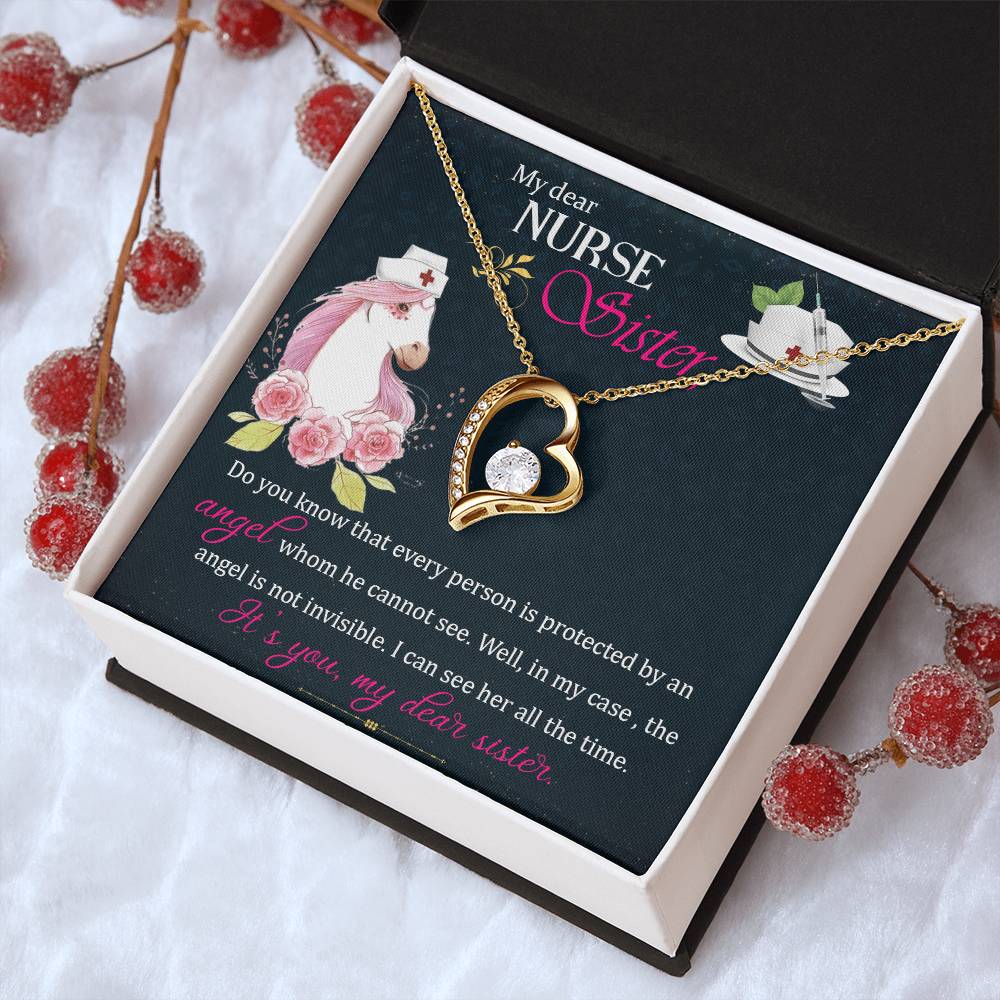 My Dear Nurse Sister The Angel Is Not Invisible Forever Love Necklace
