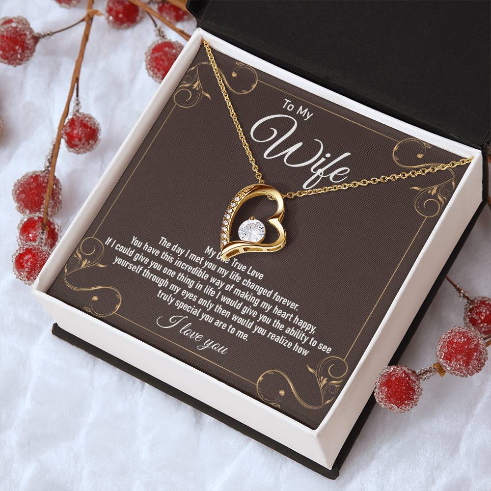 To My Wife My One True Love Forever Love Necklace