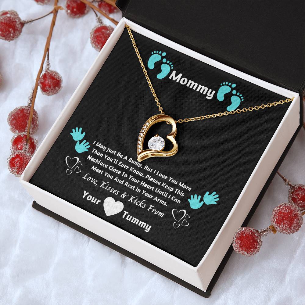Mommy I Can't Wait To Meet You - Baby Boy Version Forever Love Necklace