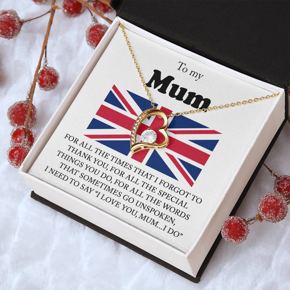 I Love You Mum I Do Forever Love Necklace