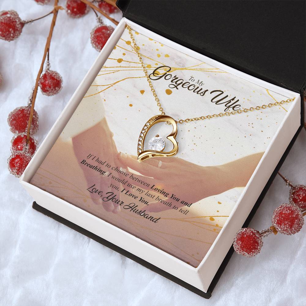 My Georgeous Wifei Love You Forever Love Necklace