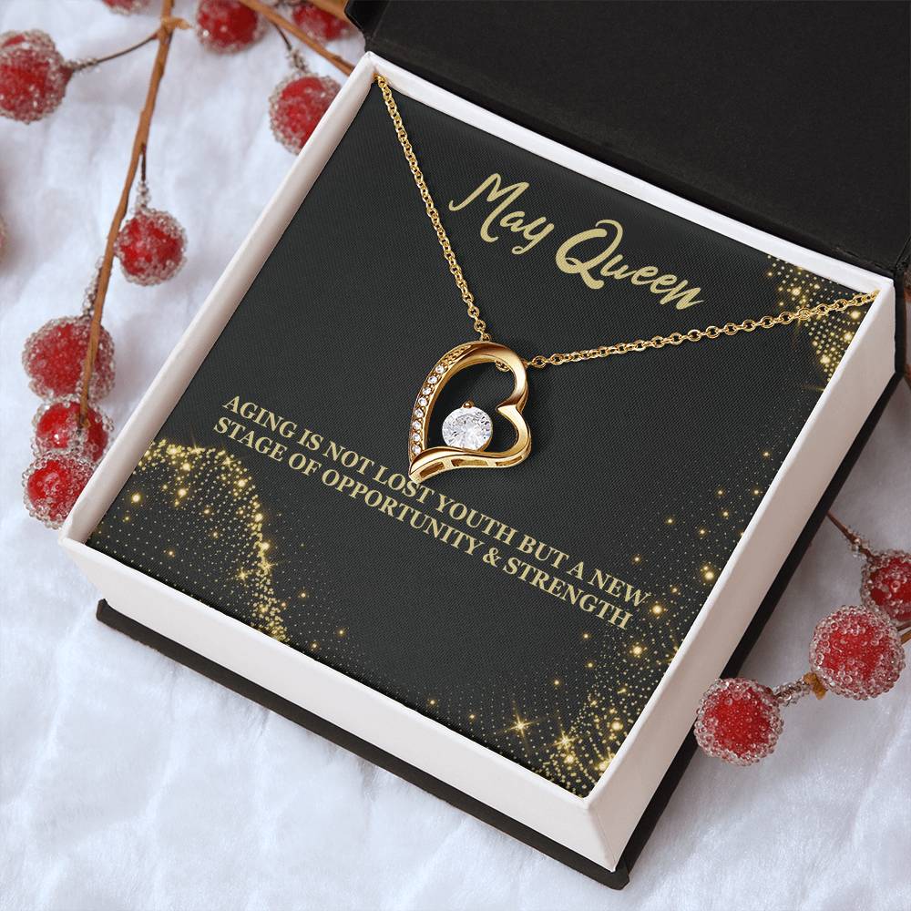 Born May Birthday Gift Forever Love Necklace