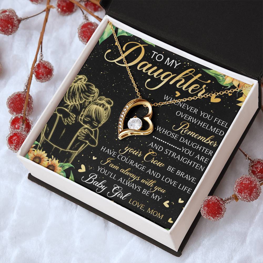 To My Daughter I Love You Mother's Day Daughter Necklace Mother Daughter Jewelry Gift Daughter Wedding Gift Forever Love Necklace