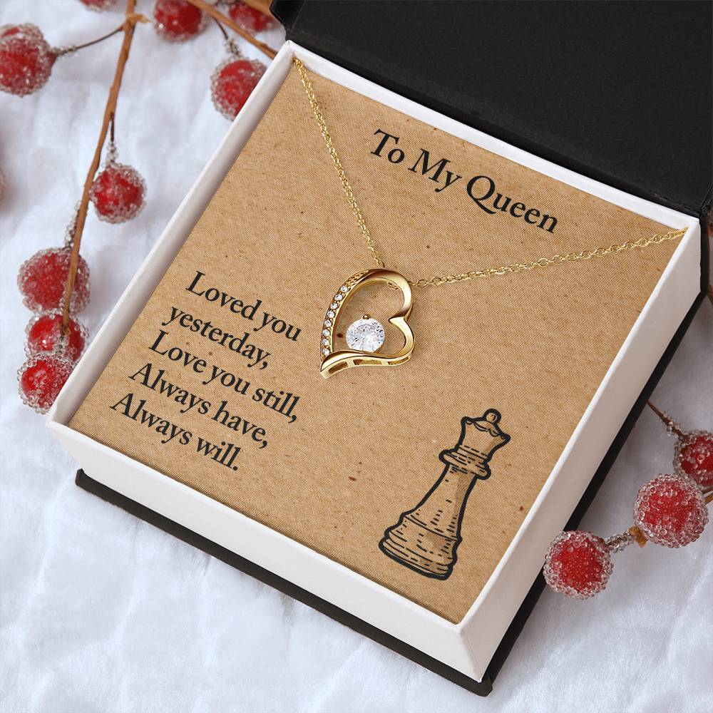 To My Queen ♛ Necklace - Customize Gift For Chess ♟ Lover ❤️ Forever Love Necklace